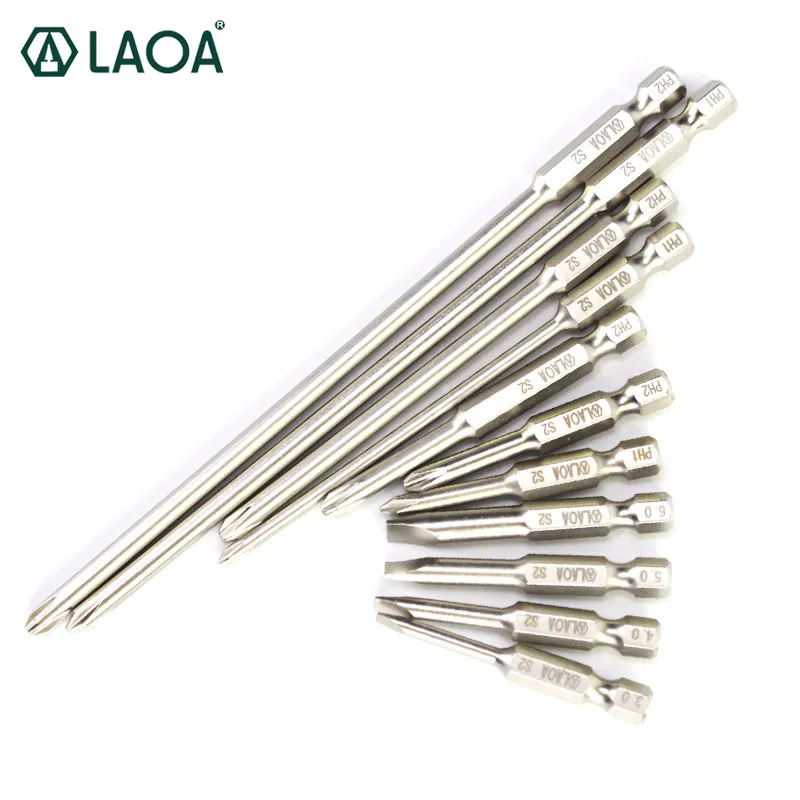 LAOA 2KS Philips/Strictted Screwdriver Horns s magnetickým zliatinovým oceľovým pneumatickým elektrickým skrutkovačom Vŕtacie bity