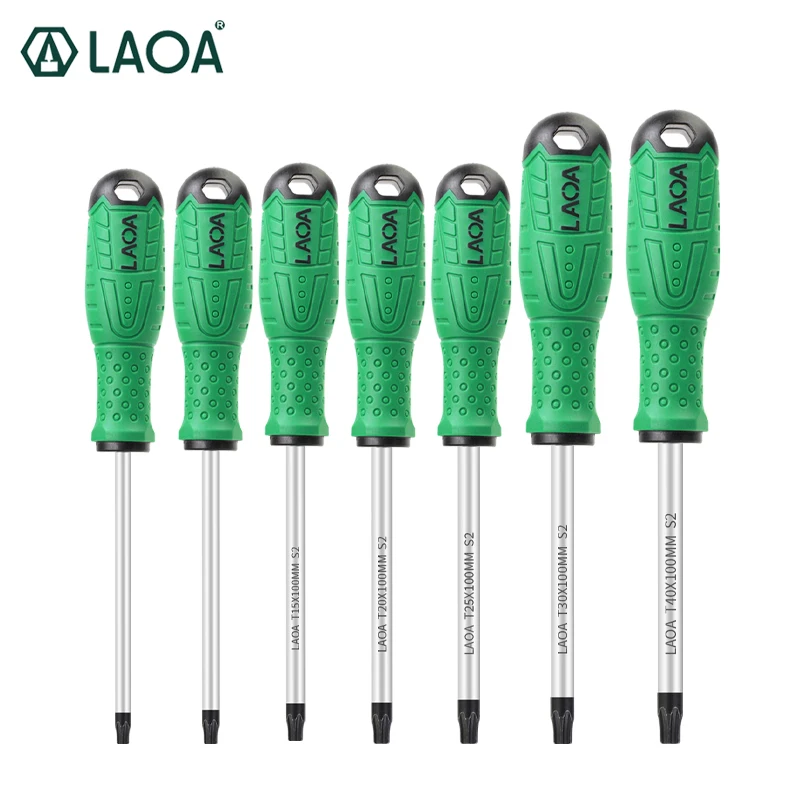 LAOA S2 zliatinový oceľový magnetický skrutkovač Torx skrutkovač T8/T10/T15/T20/T25/T30/T40