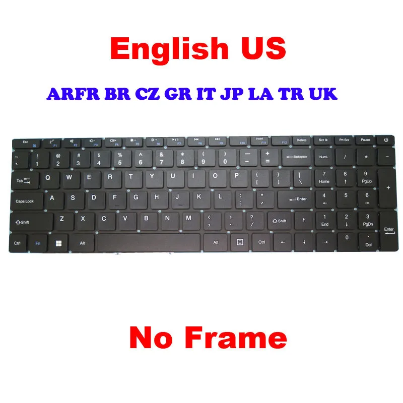 Laptop gwtn156-4 klávesnica pre bránu gwtn156-1 gwtn156-5 gwtn156-7 gwtn156-9 gwtmb3661028 angličtina USA UK JP Black/Grey New New