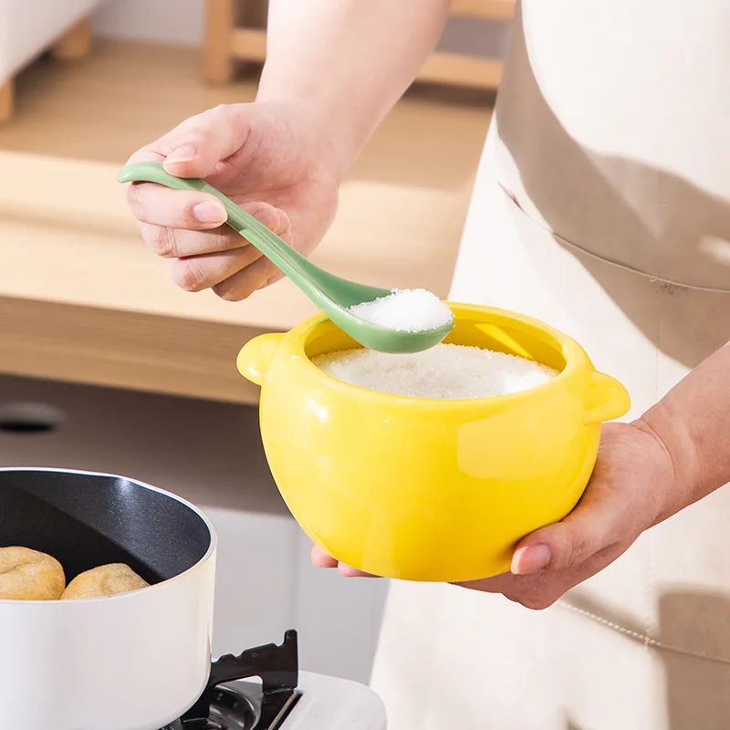 Lardová nádoba Domácnosť Vysoko teplota odolnená chilli olejový nádoba s vekom lyžičkou