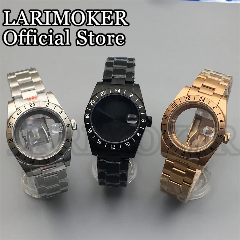 Larimoker 39mm hodinky Case Sapphire Glass Dátum z nehrdzavejúcej ocele Fit NH34 NH35 ETA 2824 PT5000 Pohyb