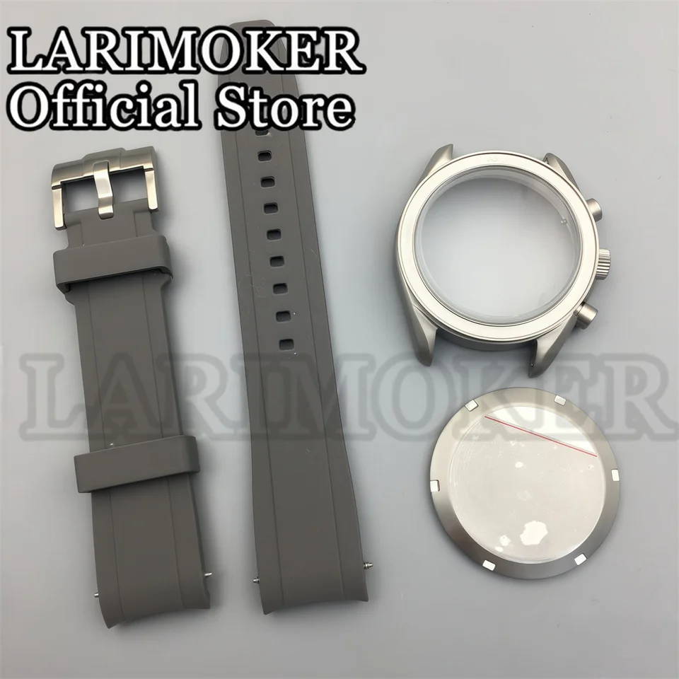 Larimoker 40 mm pre pohyb vk63 Titanium Pase Quartz Chronograph Watch Multifunkčné doplnky Sapphire Crystal Watch