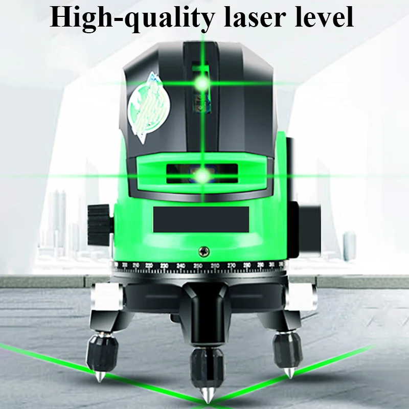 Laserová úroveň zeleného lúča laserového optického vyrovnávača Vertikálny kríž s automatickým samotným rotačným zeleným laserovým lúčom Link Hrand