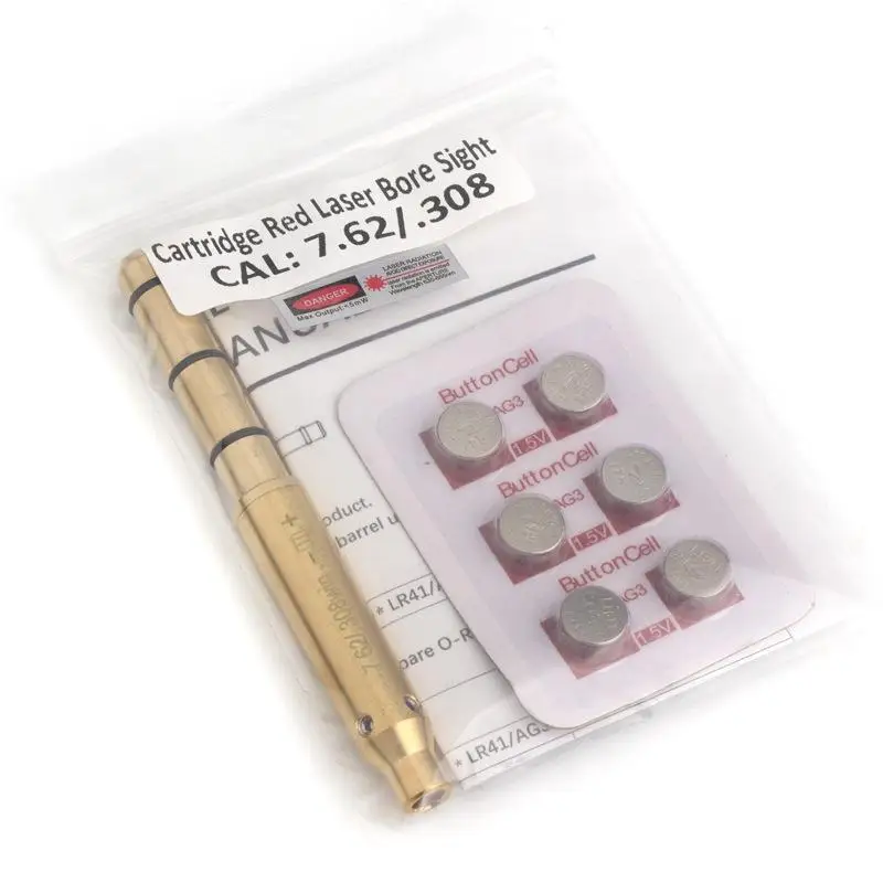 Laserový otvor zrak .177/22lr/0,223Rem/9 mm/0,38spl Cal Red Laser Boresighter End End Barrel pre revolvery pištole pušky vzduchových zbraní