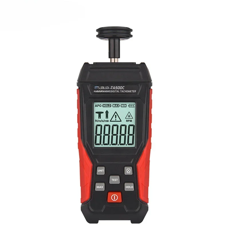 Laserový tachometer TA500C Digitálny displej Kontakt Tachometer Tachometer Lineárna rýchlosť tester