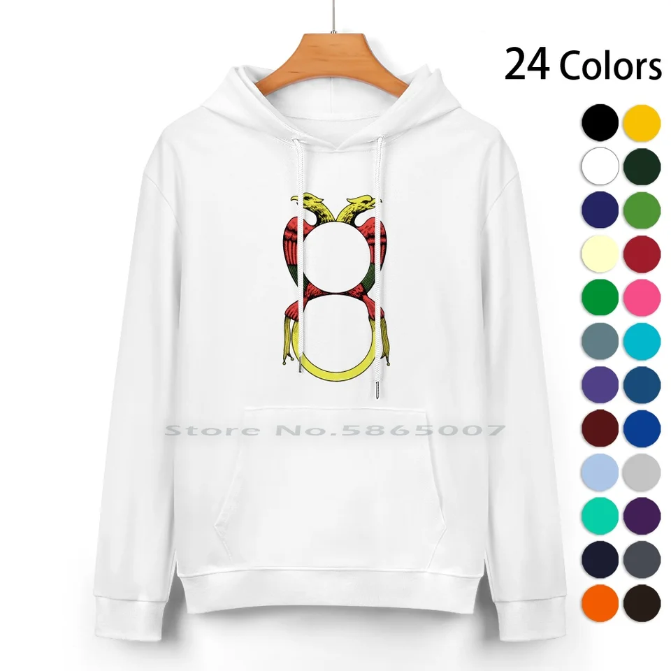 L'ASSO Bello Pure Cotton Hoodie Sweater 24 Farby asso Ace Briscola Scopa Tressette Giochi Di Napoletane Bello Denari 100%