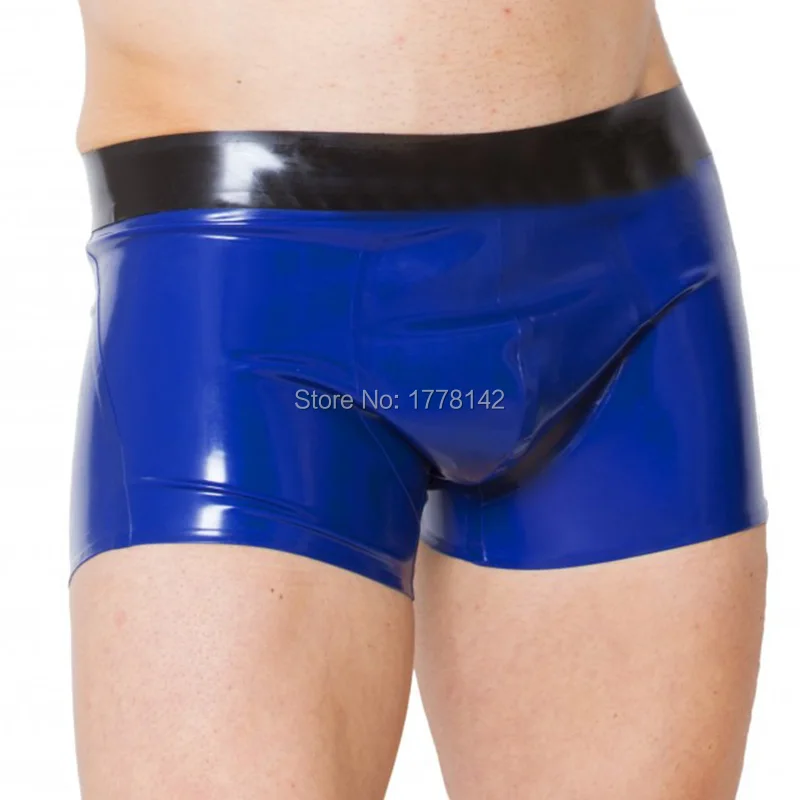 Latex gumové fetišové muži spodné prádlo Sexy latex boxer