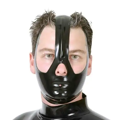 Latexová maska ​​Unisex Gumbercosplay Hood s krytou polovicou tváre s otvoreným nosom a očami