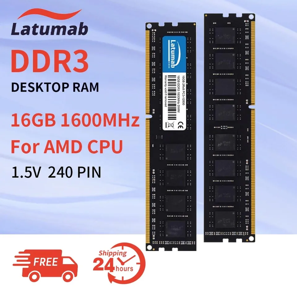 Latumab Memoria RAM DDR3 16GB 1600MHz PC3-12800 pre základnú dosku AMD CPU DIMM 240PIN 1,5V PC PAMBER MODUL RAM MODUL