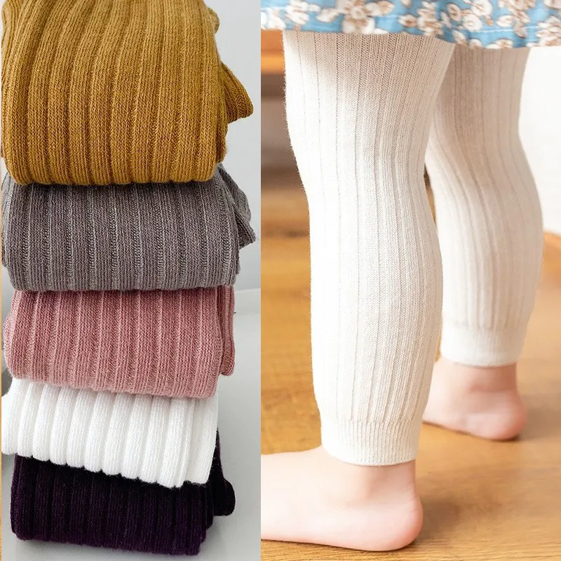 Lawadka detské pančucháče pre dievčatá pletené pevné dievčatká Pantyhose Spring Autumn Bliens pre deti legíny 0-4 roky staré 2024