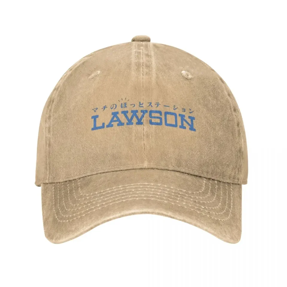Lawson Convence Store Japan Logo Baseball Caps Washed Denim Hats Outdoor Nastaviteľné kasquette hip hop baseball kovbojský klobúk