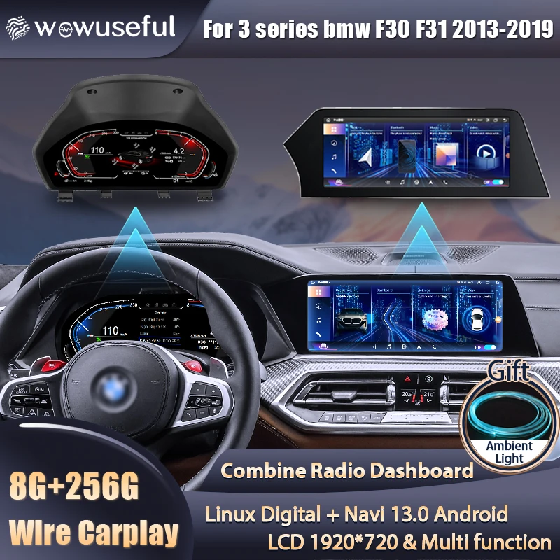 LCD Digitálny panel Dashboard Cluster Panel Cockpit VoOR pre BMW 3 4 Series NBT EVO F30-F36 2013-18 ROZS RIDROID Android 13.0 Player