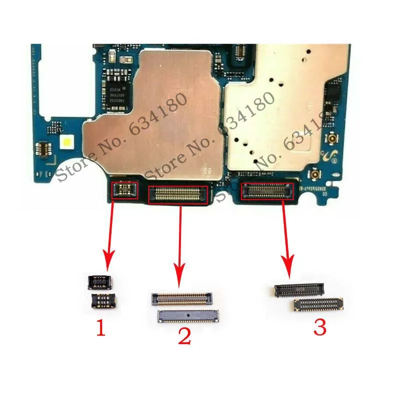 LCD displej obrazovky FPC Connector pre Samsung Galaxy A20E A202 A202F USB nabíjačka nabíjacie konektor