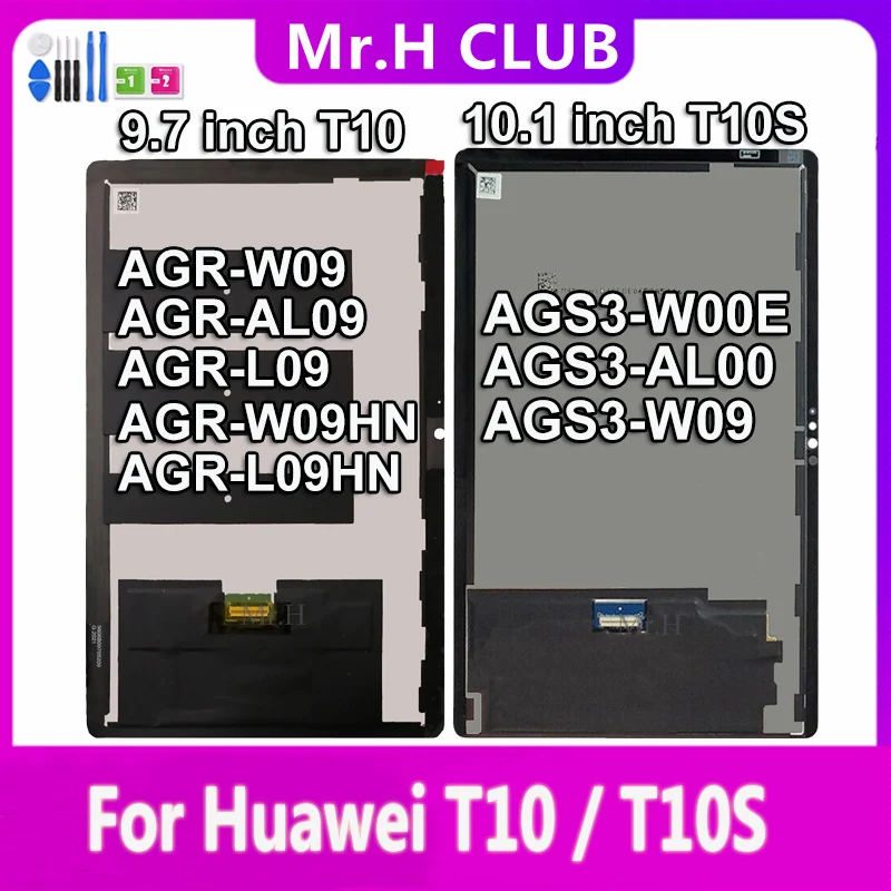 LCD displej pre Huawei Mediapad Matepad T10 T10S AGR-L09 AGR-W09 AGR-AL09 AGRK-W09 AGS3-L09 AGS3-W09 Zostava dotykovej obrazovky dotykovej obrazovky