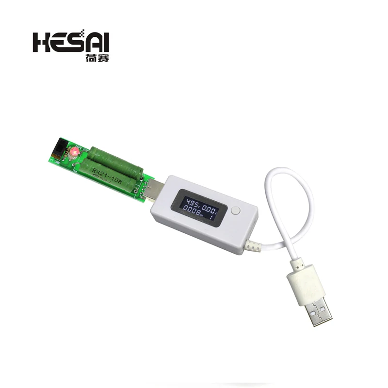 LCD MICRO USB nabíjačka na nabíjačku kapacity napätia Prúd Tester Detektor+USB Mini výbojový zaťažovací odpor 2A/1A so spínačom