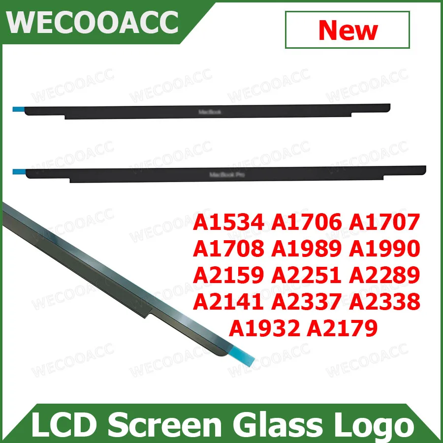 LCD SCREE Glass Logo Logo Rámový predný displej pre kryt MacBook Air Pro A1706 A1707 A1708 A1989 A1990 A2141 A1534 A1932 A2338