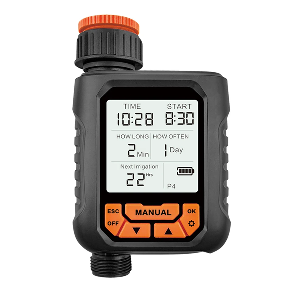 LCD SCRINE SPRINKLER TIMER OUTHODOROVÉ ZÁKLADNÉ VODA ČASOVÝ ČASŤ 1 Výstupná hadica Programovateľné zavlažovanie Časovač pre senzor dažďa Lawn