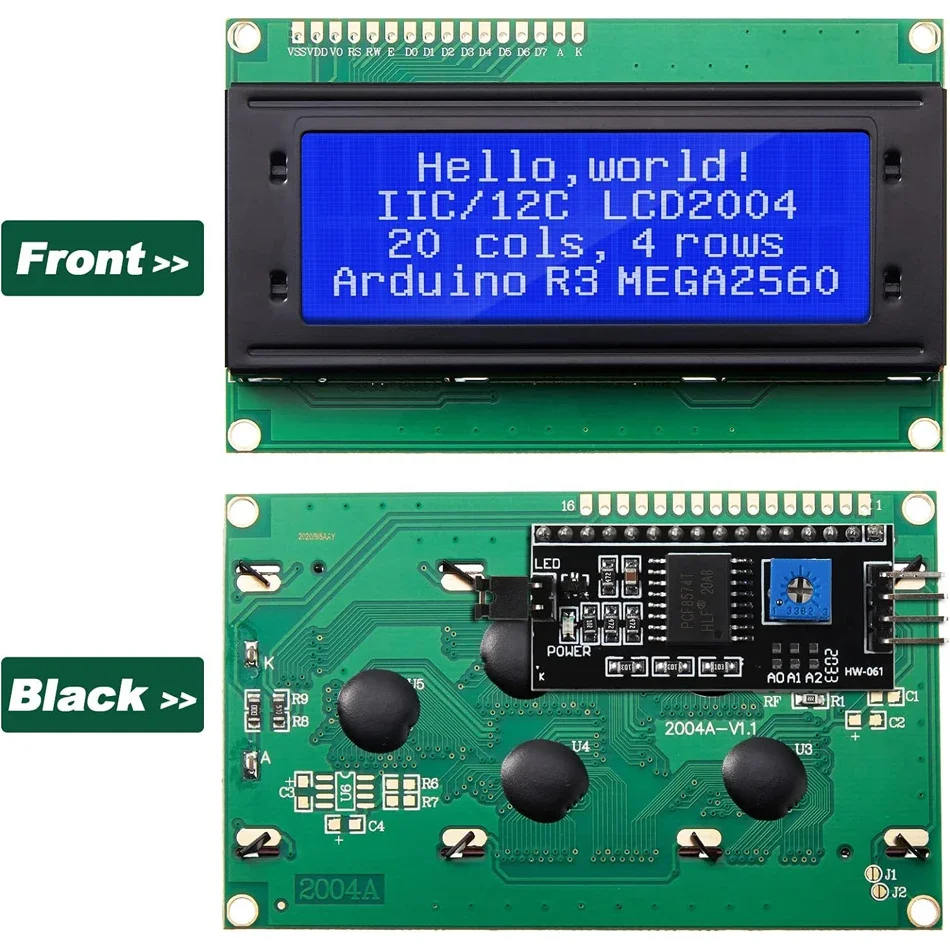 LCD2004 2004 LCD modul modrý/zelený/biela obrazovka 20x4 Zostava LCD displej IIC I2C Serial Interface Adapter Modul pre Arduino