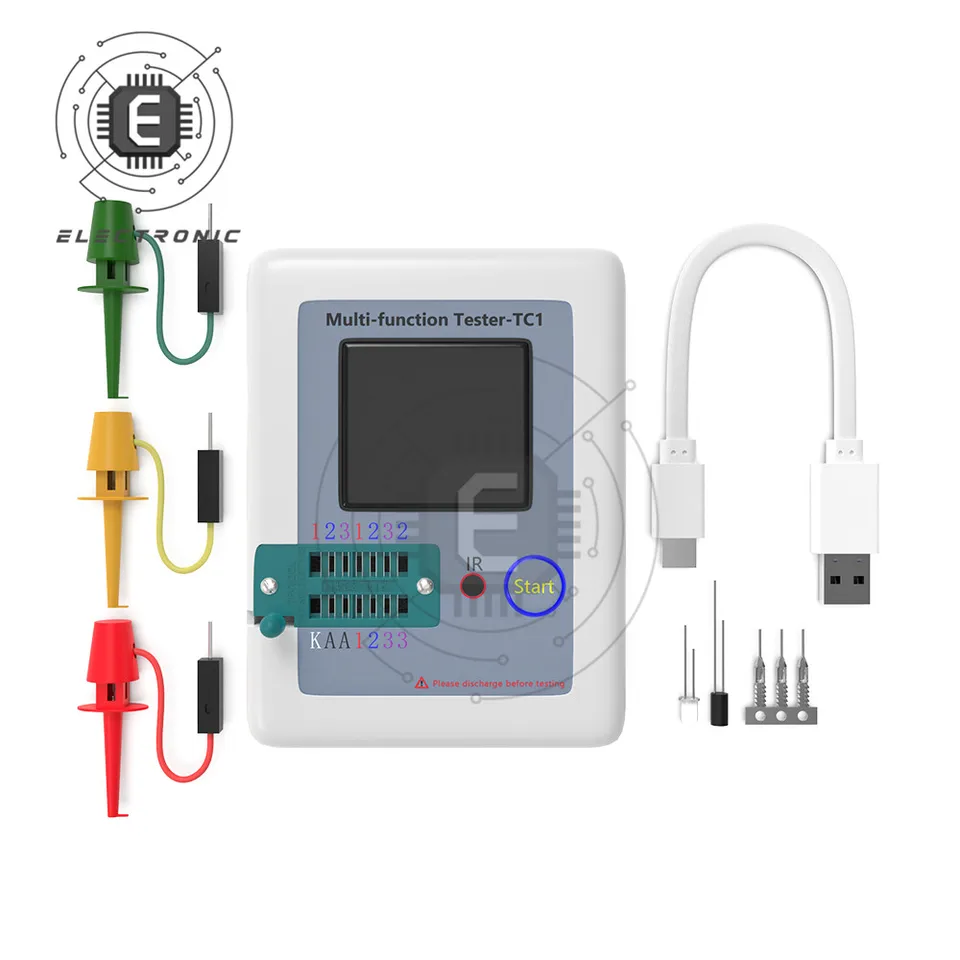 LCR-TC1 3,5-palcový farebný displej multifunkčného TFT podsvietenia Tranzistorový tester Multimeter kondenzátorový rezistor
