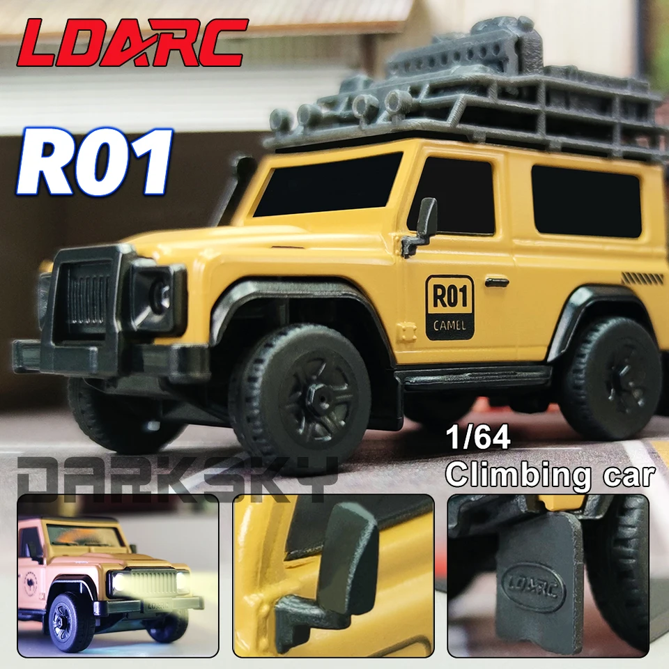 LDARC R01 1/64 MINI RC Simulovaný elektrickým diaľkovým modelom vozidla automobilové vozidlo vozidlo RTR 2,4 GHz Dospelé hračky pre deti