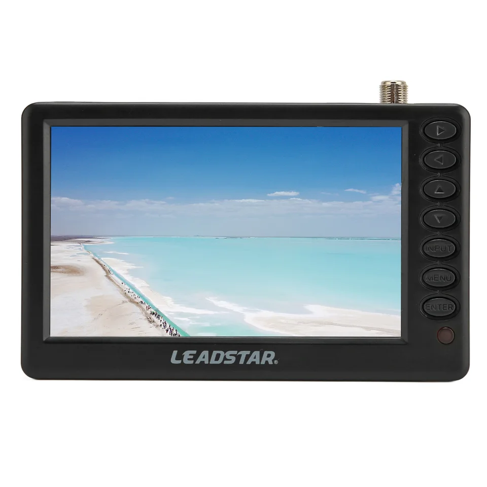 Leadstar D5 Pocket TV 5in Digitálna prenosná televízia Color TFT LED Digitálna televízia vrecká TV TV pre domáce auto kuchyňa 110-240V
