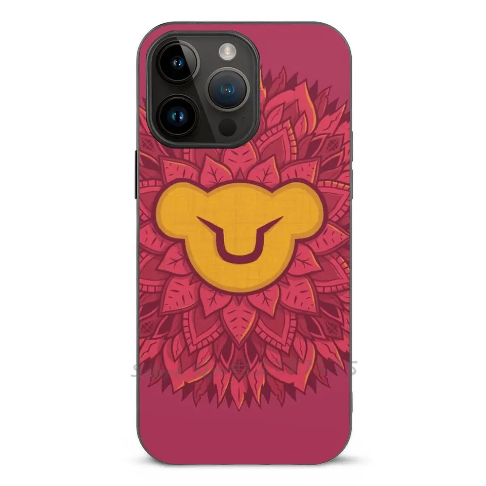 Leaf Mane King Módne temperované sklo puzdro pre Apple iPhone 16 15 14 13 12 11 Plus Pro Max Mini XR 7 8 Cake Lion King Lion
