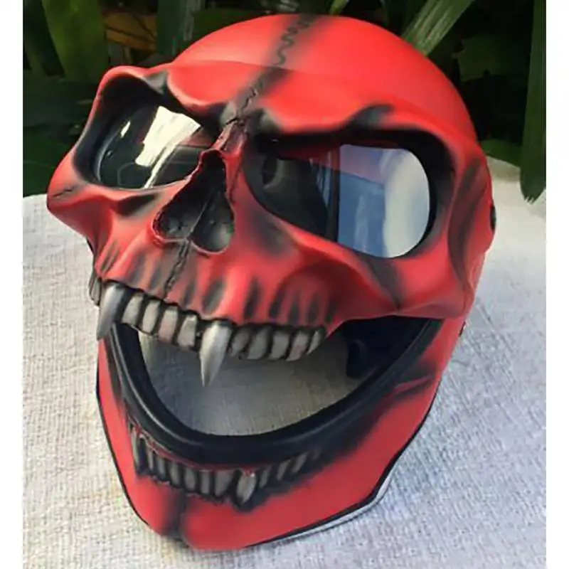 Lebka kostrová motocykla prilba prilba dekorácia úhľadná maska ​​Horor cool lebka maska ​​kostru kostru Halloween darčeková prilba Visor
