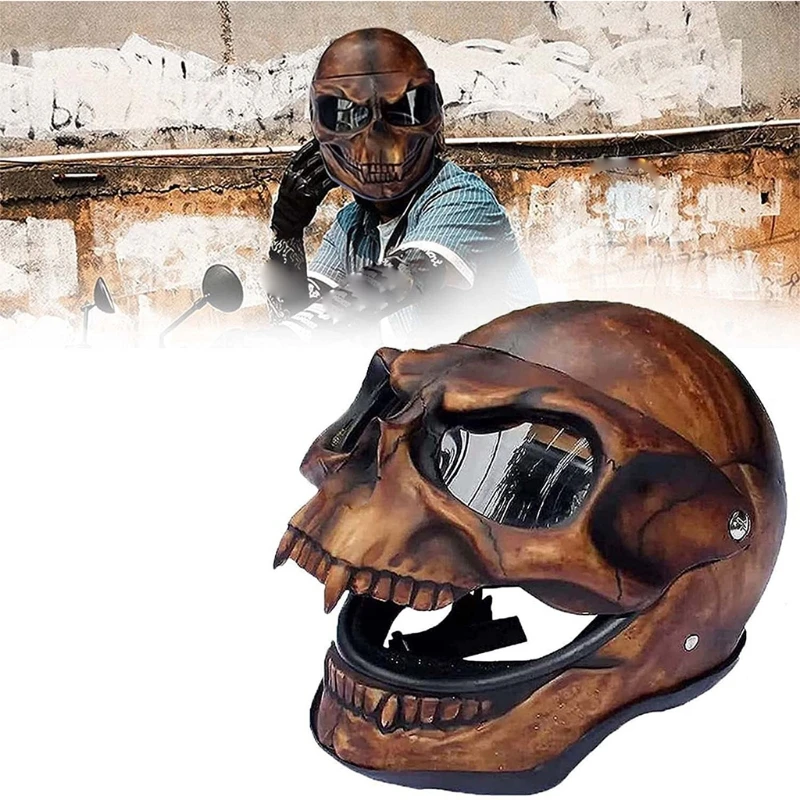 Lebka kostrová priezor pre motocyklovú prilbu Cool lebka maska ​​kostry Halloween cosplay rekvizity prilby dekorácia