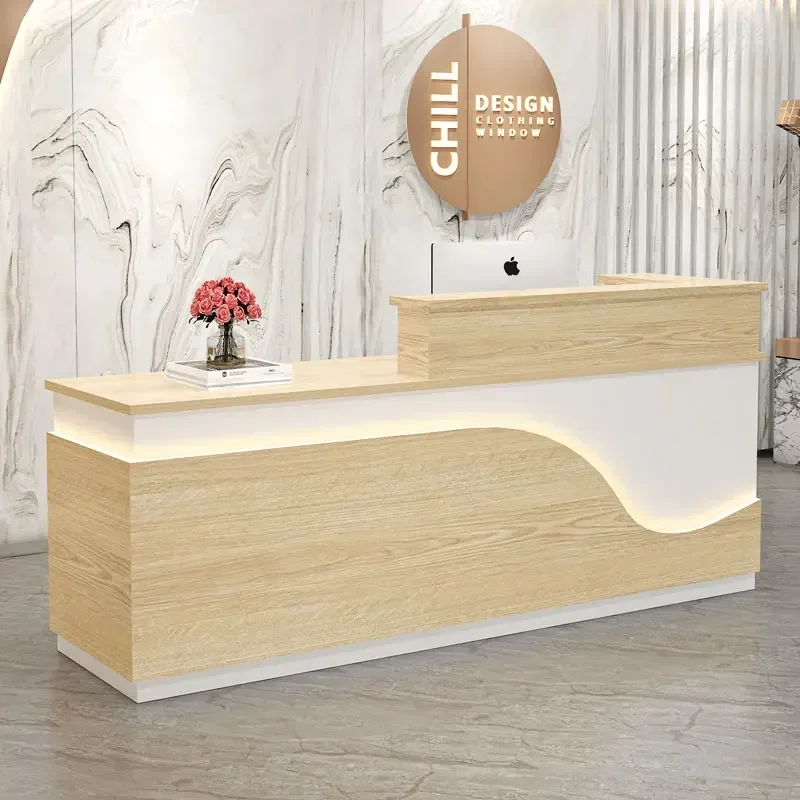 Lectern jednoduchý estetický recepčný stoly pult cash profesionálne vstupné stoly recepcion salón de belleza obchodný bar