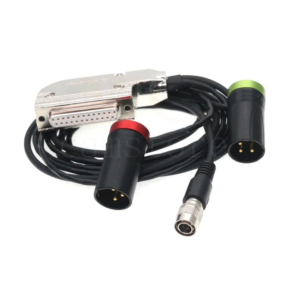 Lectrosonics /Wisycom /Sennheiser /Sony /Audio Ltd prijímač DB25 Ženské rozhranie Audio výstup na 2 x xlr 3pin a hirose 4-kolík