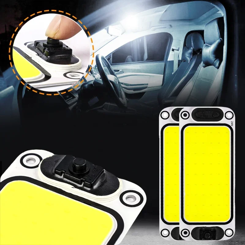 LED 12-24V Čítanie auta LED nočné prúžky Light Interiér Univerzálna stropná lampa s vypínačom zapnutím/vypnutím pre kobercu nákladného automobilu Van Morry Truck Camper Boat