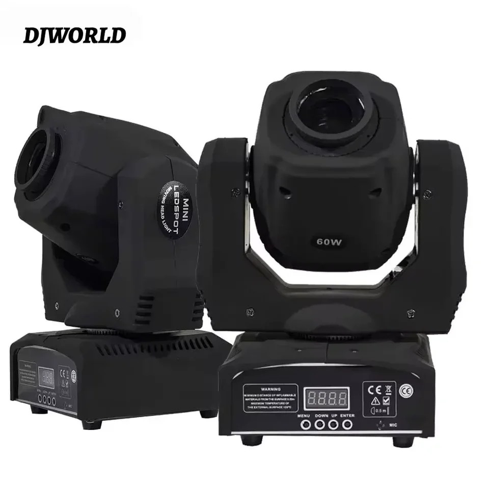 LED 60 W Moving Head Spot GOBO/vzorové svetlá Hudba Svadobná strana Efekty DMX Controller Disco Professional DJ Lighting