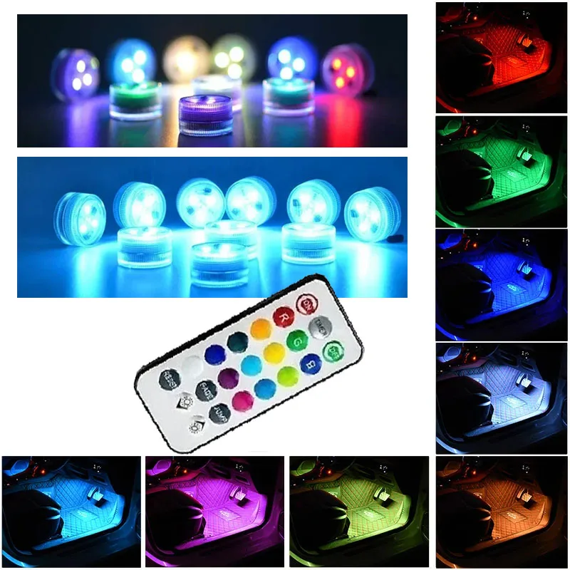 LED auto dekoratívne svetlá USB Wireless diaľková hudba Ovládanie viacerých režimov hlasovo ovládanou atmosférou RGB interiér Footwell New