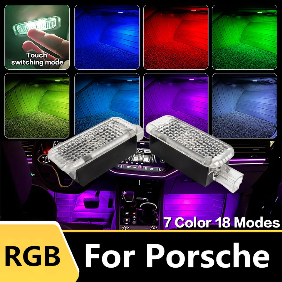 LED auto interiérové ​​atmosféru Lamp Footwell Light Decotion Accessories pre Porsche Macan 95B CAYENNE 9YA 957 955 Boxster 987 911