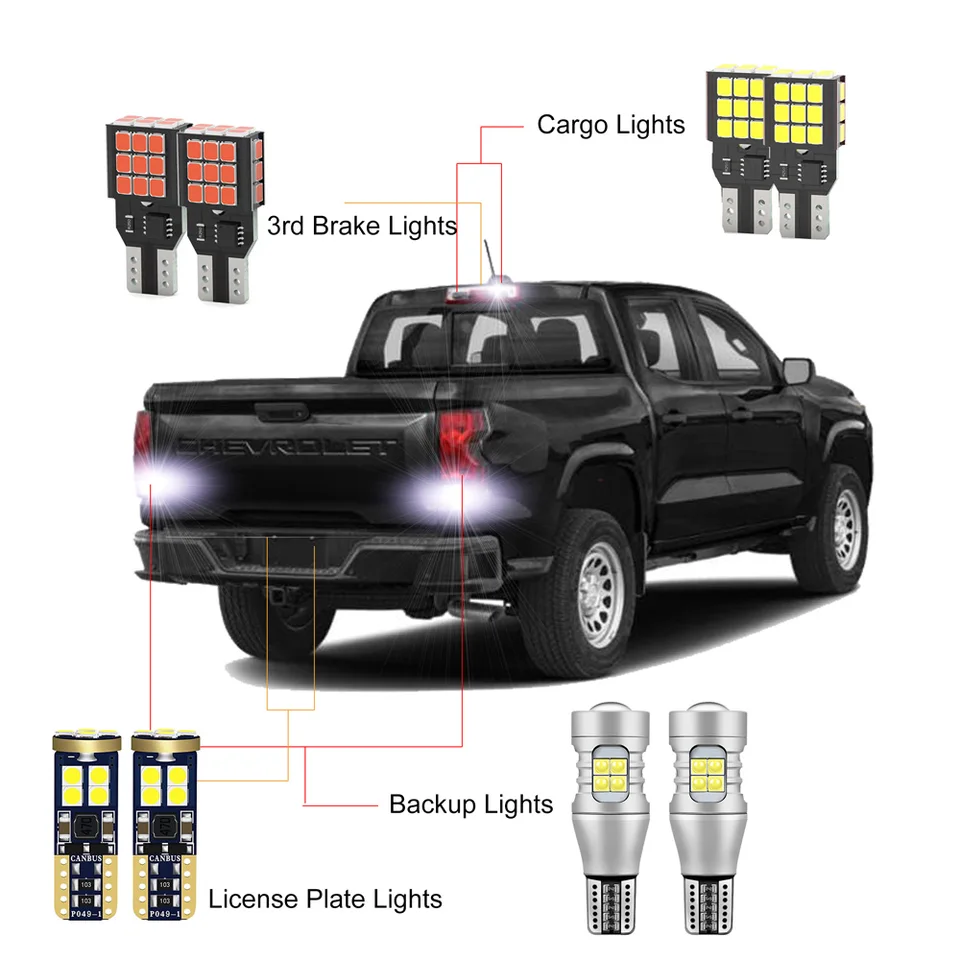 LED auto pre Chevrolet Colorado 2023 2024 LED Náklad Tretia brzdová záložná poznávacia značka LAMP