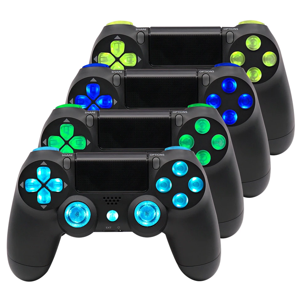 LED bezdrôtový herný ovládač Light Board Set Tomadrstick Zdieľať voľbu domáce tváre tlačidlá pre PS4 DIY