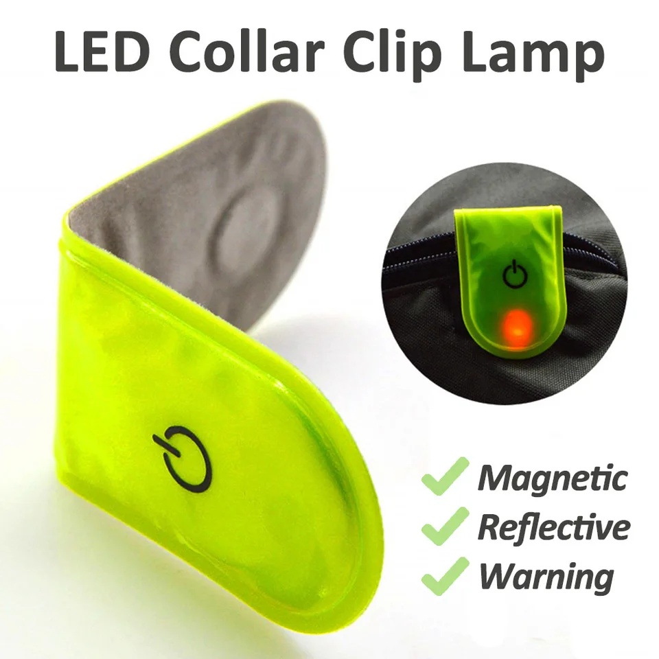 LED bezpečnostné svetlo Outdoor Sports Reflex Magnetic Clip na blížiaci sa bicykelový výstražný reflektorový reflektorový výstražný klip