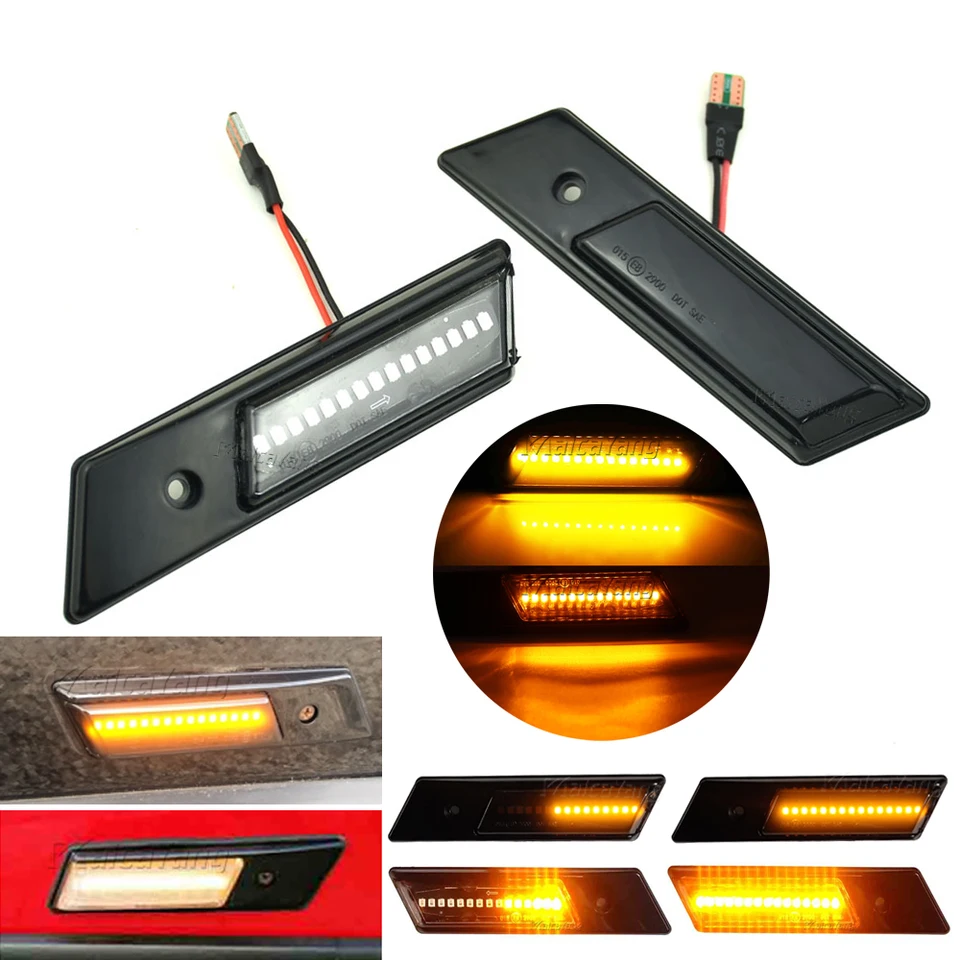 LED blikajúce sekvenčné dynamické zákrutové signálne svetlo bočné lampa pre BMW E24 E28 E32 E34 E36 1990-1996 M3 M5 3 5 6 7 Séria