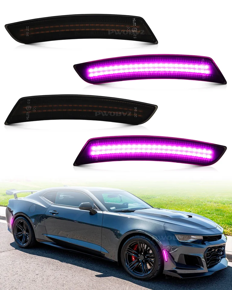 LED blikajúce svetlá predného zadného nárazníka Ukazovateľ bočnej značky pre Chevy Camaro 2016 2017 2018 2019 2020 2021 2022 20233