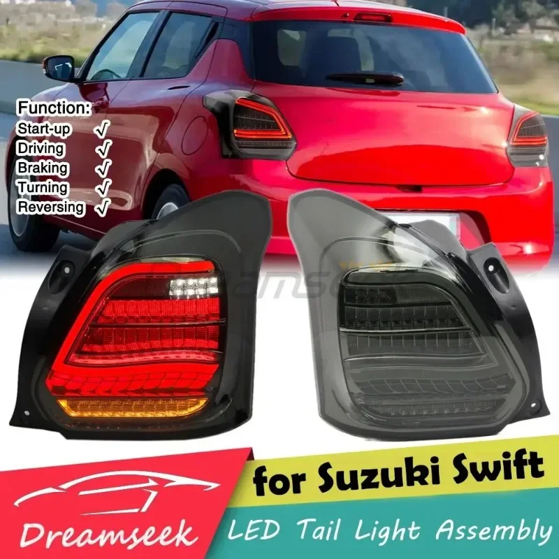 LED chvostové svetlo pre Suzuki Swift 3. 2017-2022 Zostavenie Animation Sekvenciá