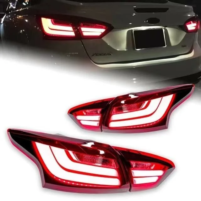 LED chvostové svetlá pre Ford Focus 3 Sedan 2012-2014 Denné svetlá Dynamické zákruty Signály