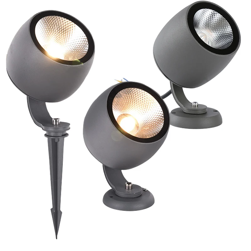 LED COB záhradné osvetlenie 10W20W30W Outdoor Hrot Lawn Light Light Lighting LED svetlo Záhradná dráha Spotlighty AC110V 220V DC12V