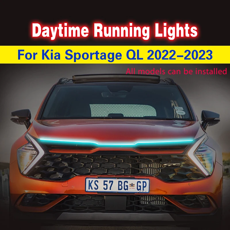 LED denné bežecké ľahké autá Decorrative Lights DRL Automatické motorové kapucňa Sprievodca dekoratívnou okolitou lampou 12V pre Kia Sportage QL
