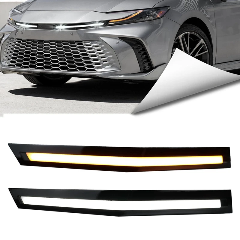 LED denné svetlá DRL pre Toyota Camry 2024 2025 Svetlo predného grilu so sekvenčným jantárovým zákrutom signálu