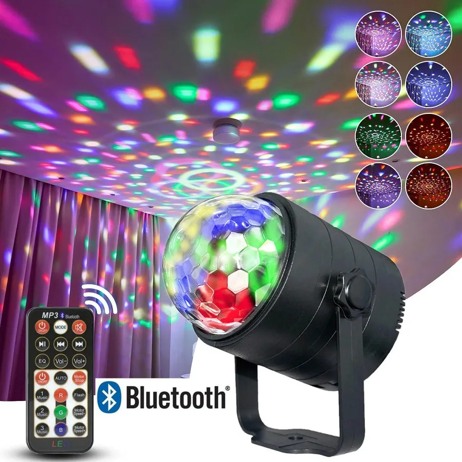 LED disco lopta svetlo Bluetooth projektor Light Party vianočné dekorácie dekorácia rodina narodeniny deti darček Night Night Light