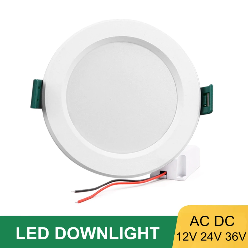 LED Downlight AC DC 12V 24V 36V Opustené okrúhle LED stropné žiarovka 3W 6W 9W 12W 15 W 18W 36 W SPORT SPOTING pre nízke napätie pre nízke napätie