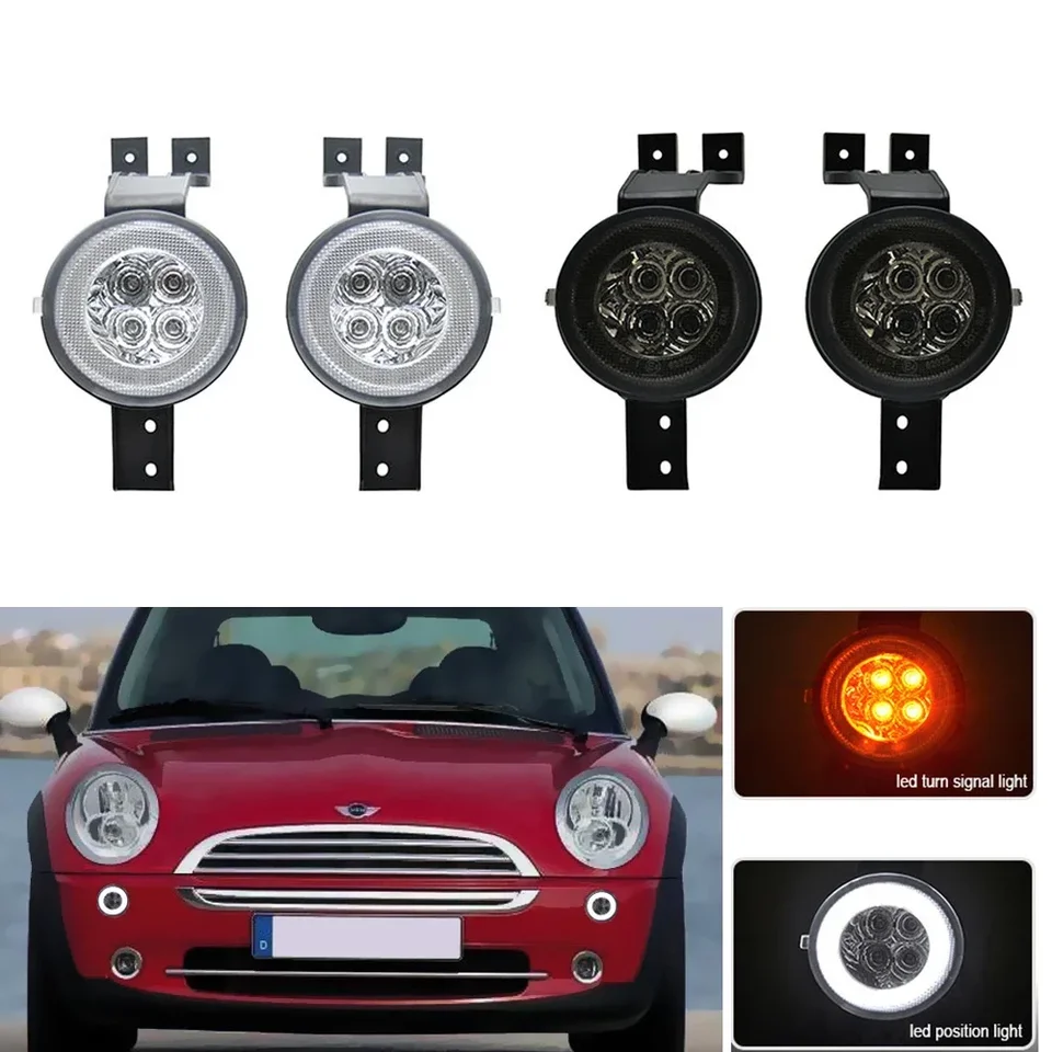 LED DRL White Poloha Parking Light / Amber Turn Signál pre Mini Cooper R50 R53 2002 2003 2004 2005 2006 R52 2004-2008 JCW
