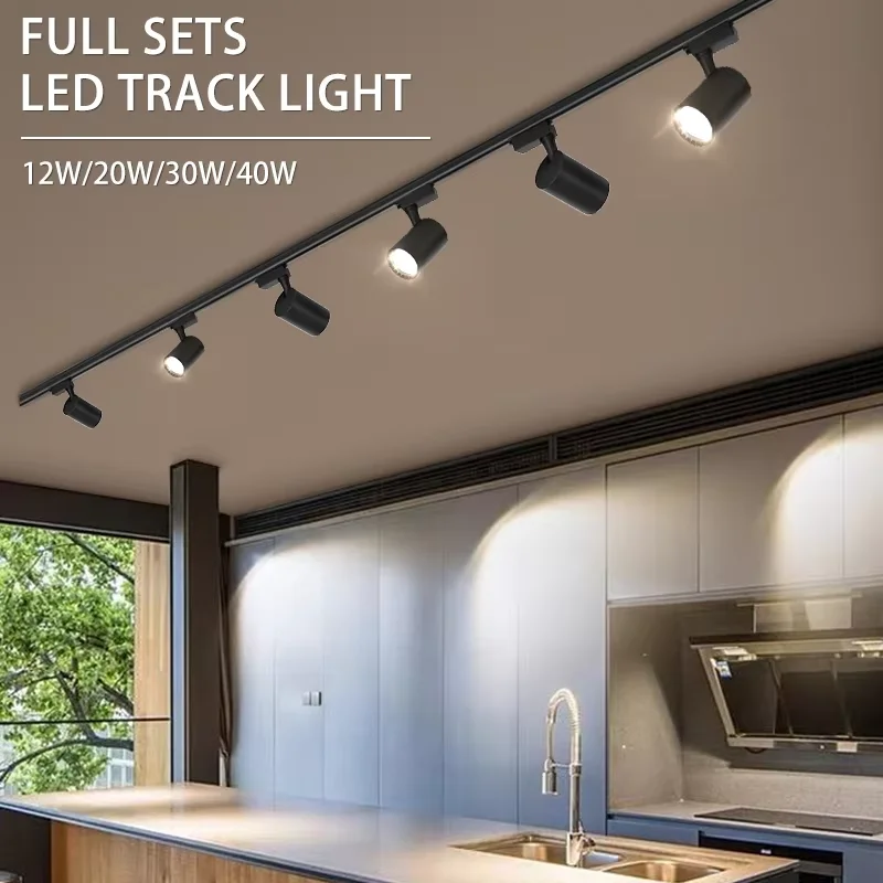 LED dráha LIGHT 220V Stropná škvrna LED LED 12/20/30/40W Stropná lampa pre obývaciu izbu kuchynská linka osvetľovacie koľajnice Systémy Spotlight Set.