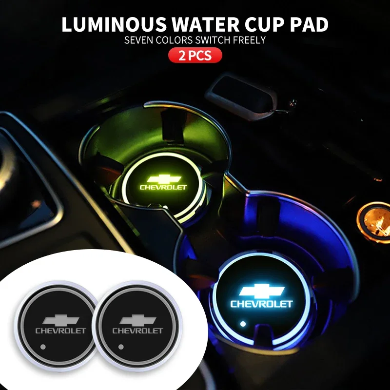 LED držiak svetlá USB Nabíjateľný pohár podložka 7 s farebným svetelným táckom pre Chevrolet Monza Cruze Crvalier Malibu Captiva