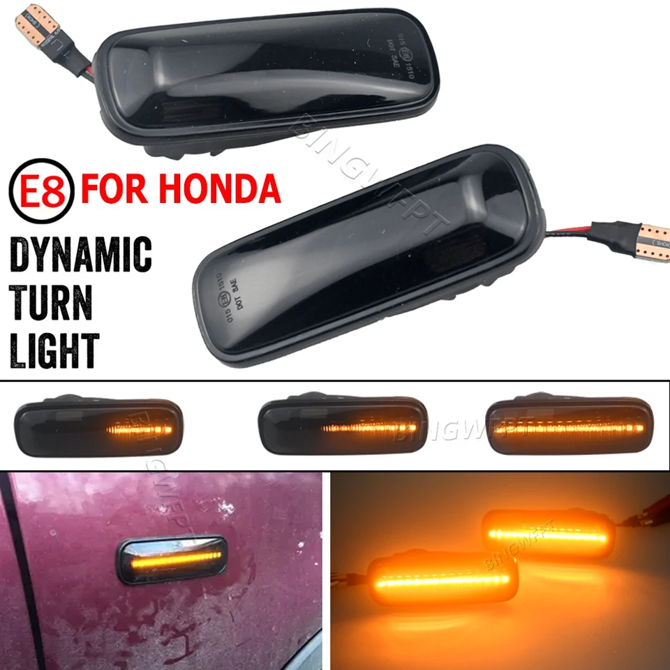 LED dynamické bočné markerové svetlá so šípkami so šípkami Signál žiarovky pre Honda Civic EK 2/3/ CRV Ballade Domani Prelude Partner Orthia